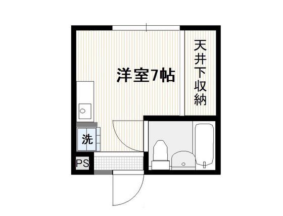 ワンピース(ワンルーム/3階)の間取り写真