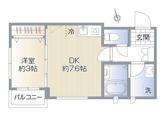 CS GARDEN 秋津 II(1DK/2階)の間取り写真