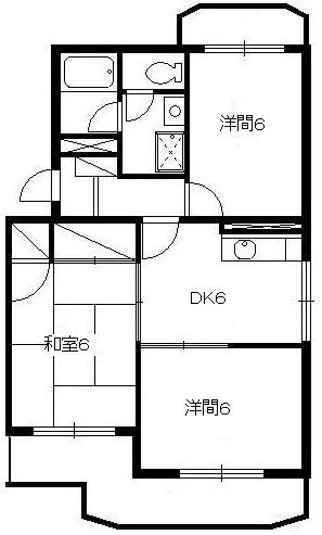 GRAND PAPA(3DK/3階)の間取り写真