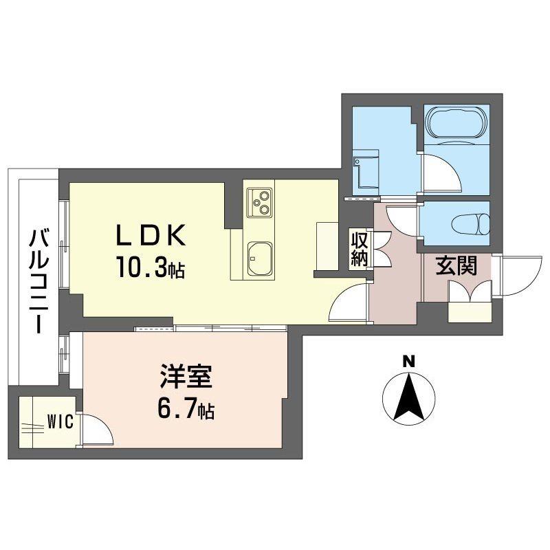 アルストラーレ(1LDK/1階)の間取り写真
