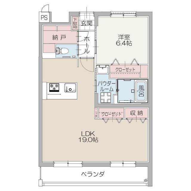 DIOS ILEX 長泉(1LDK/3階)の間取り写真
