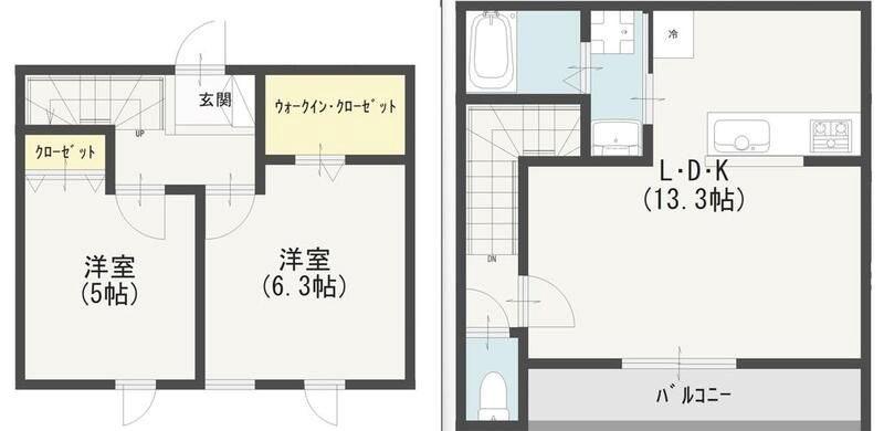 IMAGAWA MID GARDEN SUITE(2LDK/1階)の間取り写真