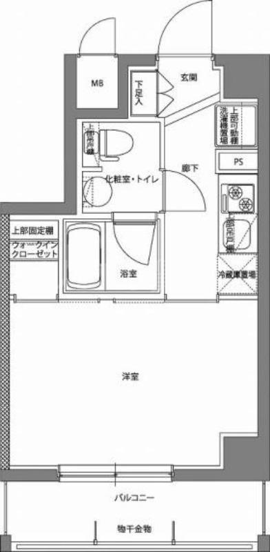 パティーナ川崎南(1K/3階)の間取り写真