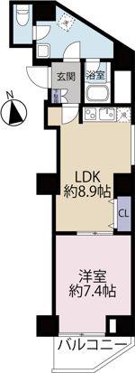 リリーフォート板橋大山(1LDK/2階)の間取り写真