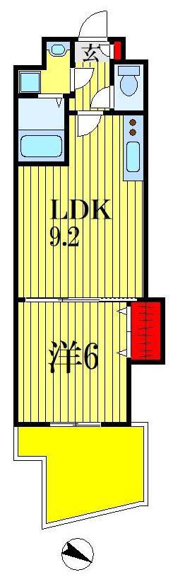 パテック蘇我(1LDK/1階)の間取り写真