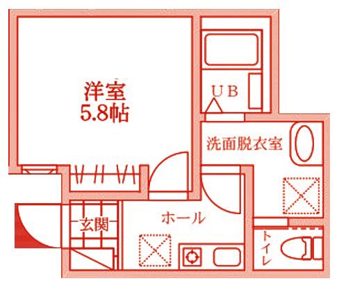 PALACE新横浜(1K/1階)の間取り写真