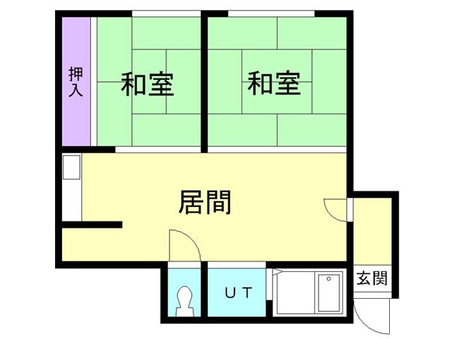 東光マンション(2LDK/1階)の間取り写真