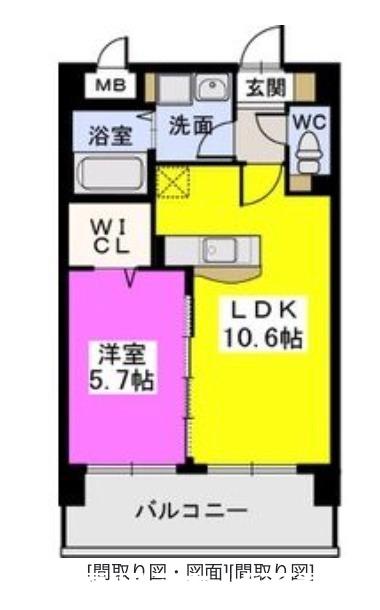 アルティメゾン博多(1LDK/9階)の間取り写真
