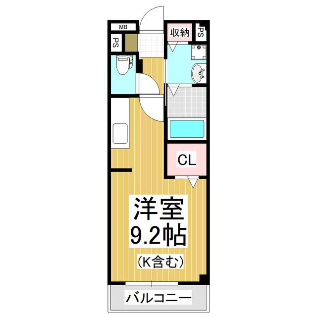 スカイビレッジ21(ワンルーム/2階)の間取り写真