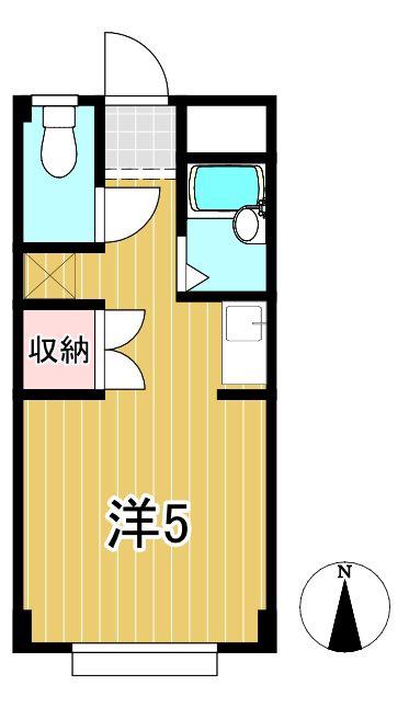 Sビル(ワンルーム/3階)の間取り写真