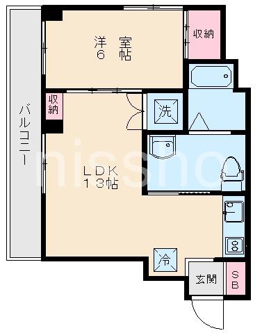 松本マンション(1LDK/3階)の間取り写真