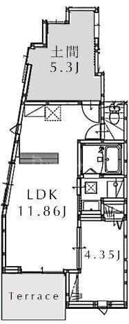 LEON(1SLDK/1階)の間取り写真