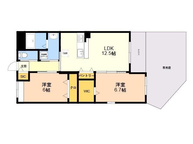 LA MAISON DU REVE (2LDK/1階)の間取り写真