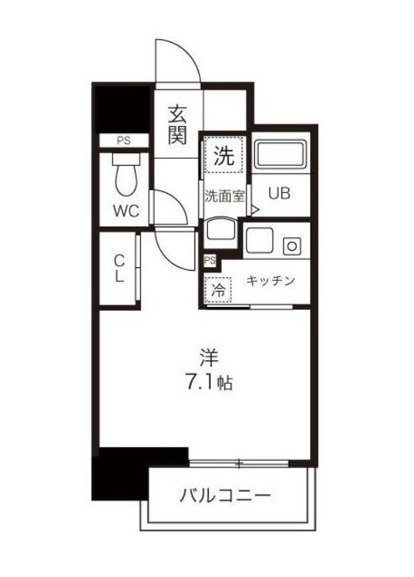 DELCCS SHINAGAWA(1K/4階)の間取り写真