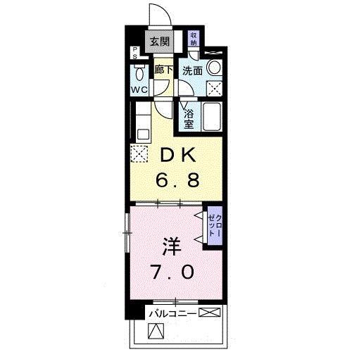 カーロ.アロッジオ(1DK/1階)の間取り写真