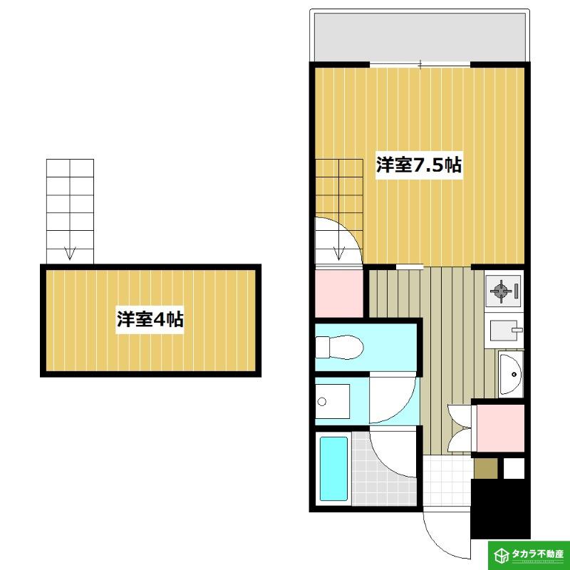 アーバンYOU(1K/2階)の間取り写真