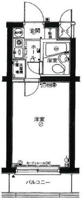 ダイアパレス阿佐谷(1K/4階)の間取り写真