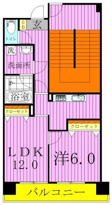 ビエラコート綾瀬(1LDK/3階)の間取り写真