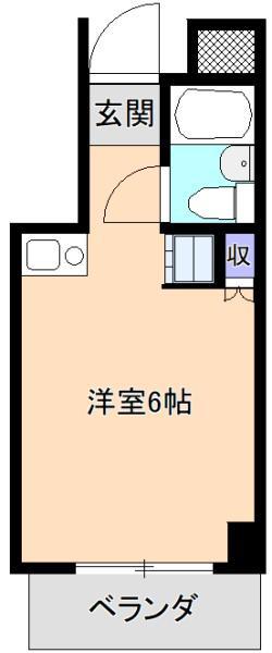 ティハール所沢(ワンルーム/2階)の間取り写真