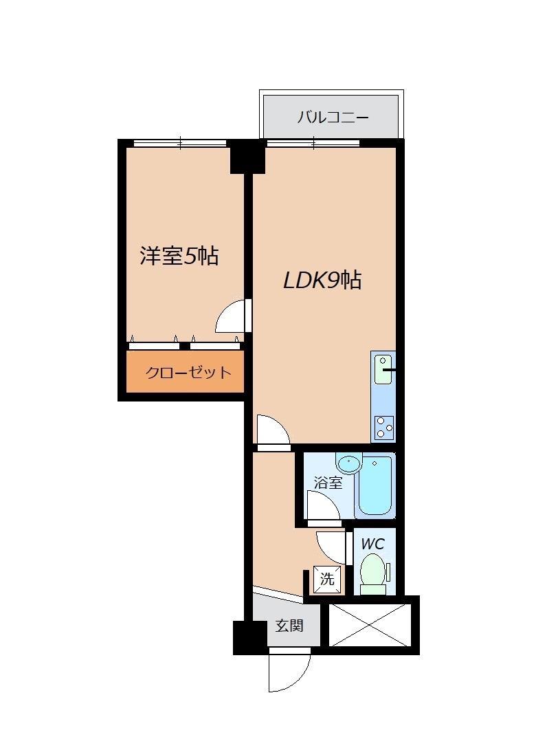 信開ドムス松川(1LDK/3階)の間取り写真
