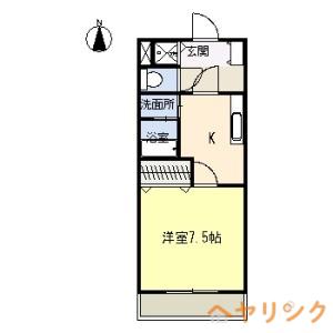 サンシティ栄生(1K/4階)の間取り写真