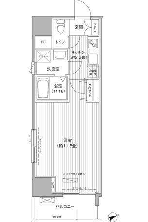 アクシス池袋(1K/5階)の間取り写真
