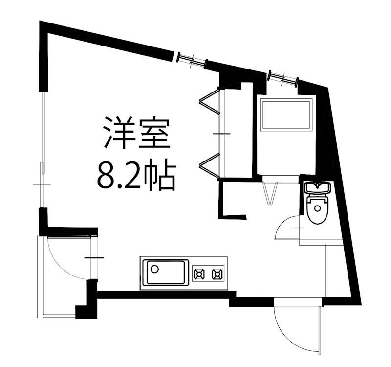 アレーナ1743(ワンルーム/2階)の間取り写真