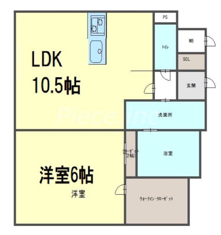 コモドガーデンヤマイチⅡ(1LDK/11階)の間取り写真
