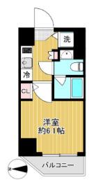 SHOKEN RESIDENCE新丸子II(1K/2階)の間取り写真