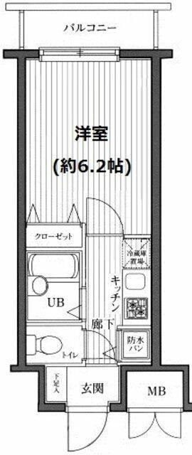 ガラ・グランディ練馬(1K/3階)の間取り写真
