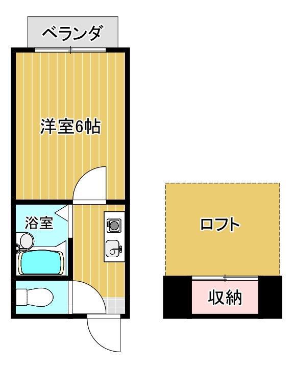 リージェントさつき(ワンルーム/2階)の間取り写真