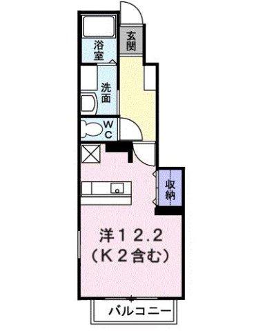メルヒェンシュロース(1K/1階)の間取り写真