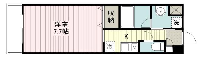 アミティ本川越(1K/7階)の間取り写真