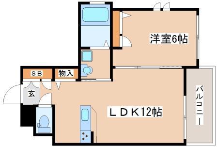 シャーメゾン須磨水族園前(1LDK/2階)の間取り写真