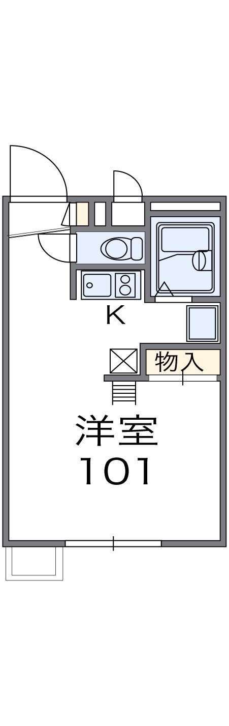 レオパレスルニI(1K/2階)の間取り写真