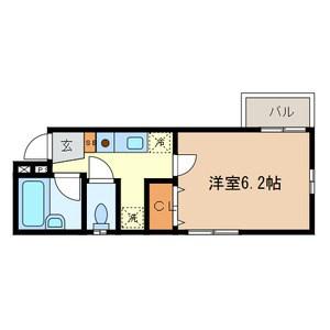 グランシャレー島根Ⅲ(1K/3階)の間取り写真