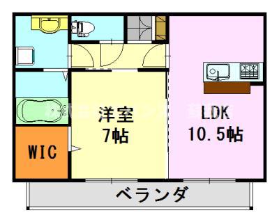 サント アロサールI(1LDK/3階)の間取り写真