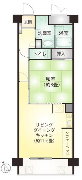 グランナチュール浅間高原(1LDK/6階)の間取り写真
