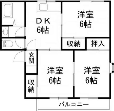 セジュール柏(3DK/1階)の間取り写真