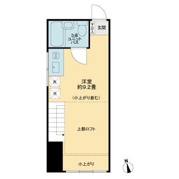 コーポ土樋(ワンルーム/3階)の間取り写真