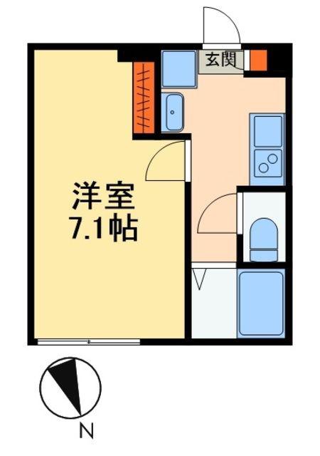 LUXIA松戸(1K/2階)の間取り写真