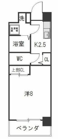 グランコート千種(1K/1階)の間取り写真