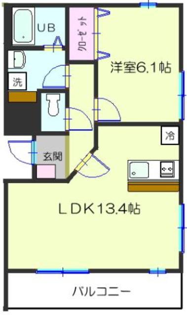 レジデンス渋谷(1LDK/3階)の間取り写真