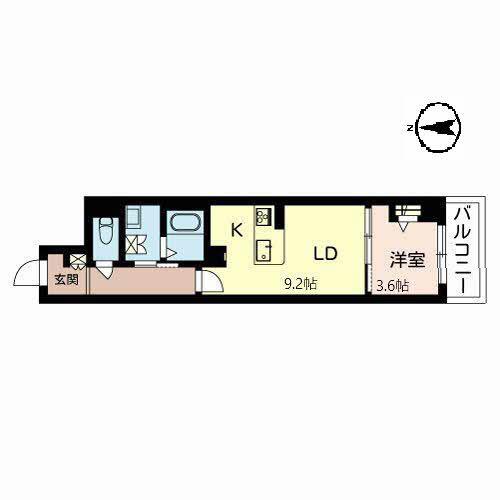 シャーメゾンA-Z(1LDK/2階)の間取り写真
