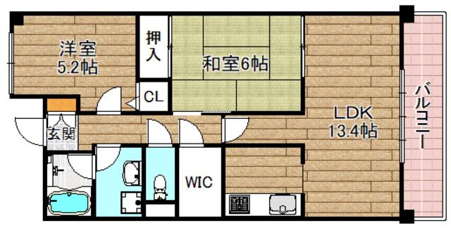 アドミラブール(2LDK/3階)の間取り写真