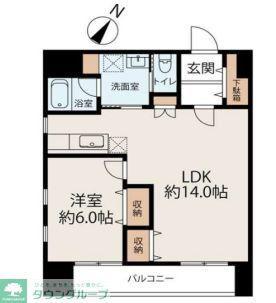 ヴィスタアリーナ(1LDK/3階)の間取り写真
