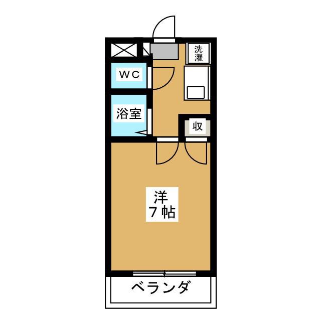 トーン・クラスター学園(1K/1階)の間取り写真