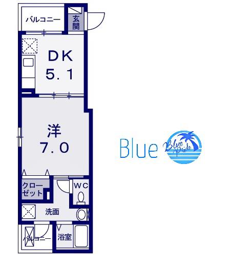 ルーチェ磯子(1DK/3階)の間取り写真