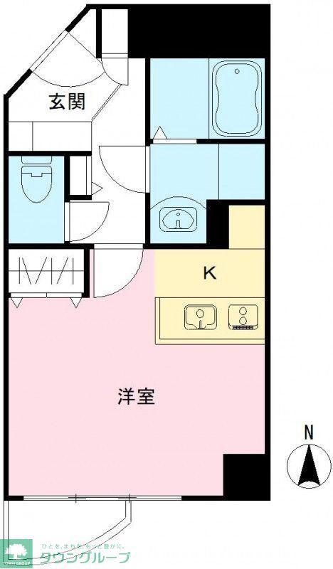 TK田園調布レディースフラッツ(ワンルーム/3階)の間取り写真