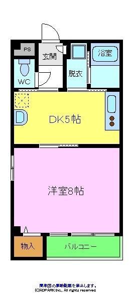 PRIMOなかもず(1DK/6階)の間取り写真